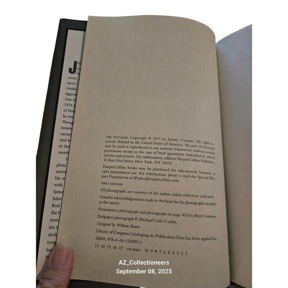 The outsider a memoir by Jimmy Connors 9780061242991 harper - Picture 6 of 7